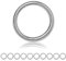 Ganzoo O-Ring Metall für Hunde-Leine, 32mm Innen-Durchmesser, 10 Stück, Stahlring, legierter Stahl, Nicht rostend, Rund-Ringe für Paracord 550 Halsband, Handtasche, Metallring, Basteln, Farbe Silber