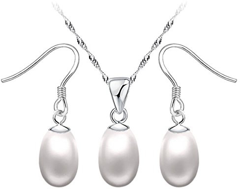 Mecool Pendant Necklace and Earrings Set | Cubic Zirconia/S925 Sterling Silver | Jewellery Sets for Women