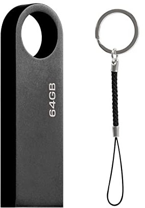 Chiavetta USB 64 GB, Metallo Pen Drive 64 giga Mini Penna USB 64GB Portatile Flash Drive USB Key 64GB per PC, Laptop, Auto ecc