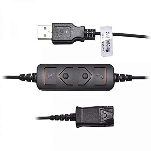 Plantronics Compatible QD to USB-A & USB-C Headset Connection Lead BL-05MS-P - Microsoft Approved