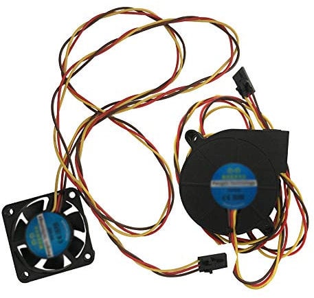 2-Pack 50000Hours 3wires DC Fans DC 5V Cool Blower Fan Kit 4010 5015 Extruder Hotend Cooler Radiator Left Hotend Fan, Front Hotend Fan for Prusa i3 MK3 MK3S MK2/2.5 3D Printer
