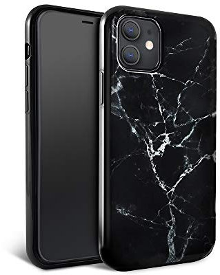 FELONY CASE iPhone 11 Case - Black Polished Marble - 360° Shock Absorbing, Anti-Scratch, Protects Screen – Stylish Phone Case for Men & Women