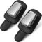 Mudder 2 Pacchi Porta Occhiali da Auto Universale per Visiera - Clip in Pelle per Occhiali da Sole e Biglietti da Visita (Nero)