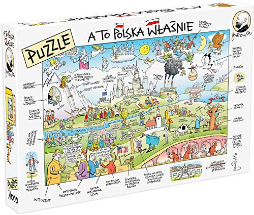 Puzzle 1000 Elementów A to Polska Właśnie Ilustracje Andrzej Mleczko Duże Puzzle do Układania Puzzle dla Dzieci i Dorosłych Zabawa dla Całej Rodziny Puzzle NA Ścianę MDR