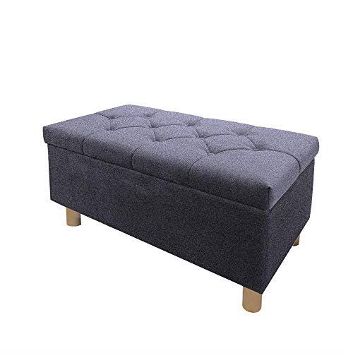 Comfort-Pur Sitzbank Sitzhocker Sitztruhe mit Stauraum Aufbewahrungsbox (Grau Select)