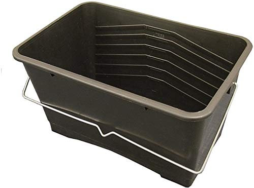 15L Paint Scuttle - Large Decorators Roller Bucket paint Kettle black, paint tray (1)