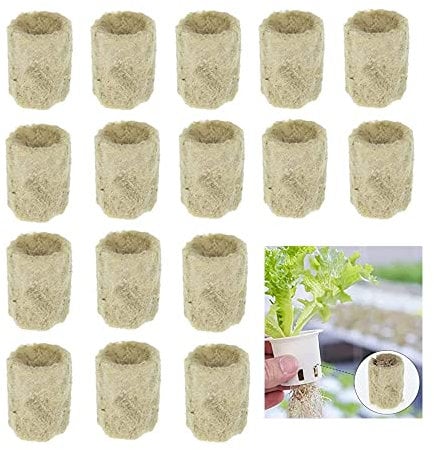 20 Pcs Rockwool Starter Plugs Hydroponic Seedling Blocks Soilless Cultivation Compress Base for Cuttings, Plant Propagation