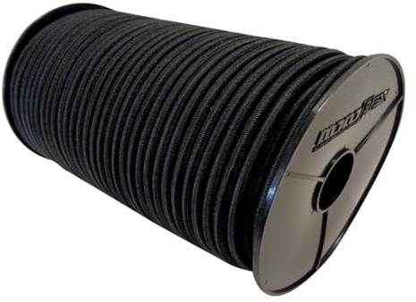 Gummiseil Expanderseil 10mm 50m mit PE Mantel in Schwarz Gummileine Planenseil Leine Gummischnur Gummikordel