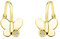 SOFIA MILANI - Damen Ohrringe 925 Silber - vergoldet/golden & mit Zirkonia Steinen - Schmetterling Ohrhänger - E1655