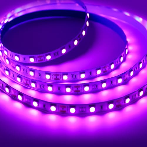 iNextStation Striscia LED Rosa, 5 Metri 12V 300LEDs SMD5050 Flessibile Tagliabile Nastri LED Luci per Casa Camera Cucina, Camera da Letto, Decorazione (Senza Adattatore)