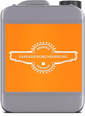 BEKATEQ Grundierung 5l für Fassadenfarbe, Wandfarbe innen und aussen, Sockel - Fassadengrundierung, Wandgrundierung, Tiefengrund, Haftgrund BE-516