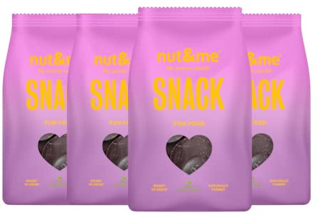 Gotas de chocolate negro KETO 1 kg nut&me | Vegetariano | Sin gluten | Sin azúcares añadidos | Sin OGM | Pack 4 x 250 gr