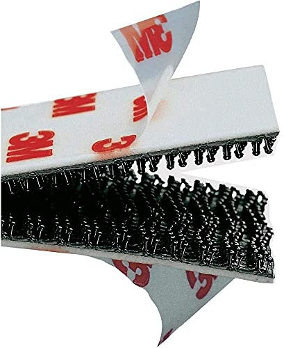 NATEFEMIN 10 Stück 3 m 2,5 x 5,1 cm Dual Lock Tape SJ3550 schwarz wiederverschließbarer Verschluss für drinnen und draußen UV-beständiges Zubehör