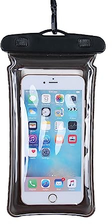 baizhong Inflatable anti-sink waterproof Phone Case, Universal Waterproof Phone Pouch Dry Bag for iPhone 14 13 12 11 Pro Max XR X XS SE 2022 8 Plus up to 7 (Black)