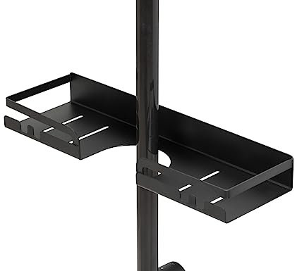 WENKO Turbo-Loc® Duschstangencaddy Altarella S, Schwarz befestigen ohne Bohren Schwarz