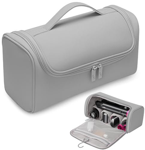 Linpr Haartrockner-Tasche mit Zubehör-Organizer, tragbare Aufbewahrungstasche mit Aufhängehaken, wasserdichte Haartrockner-Organizer-Tasche, kompatibel mit Dyson Airwrap