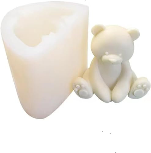 Kerze Silikon Formen, 3D Bär Silikonform Kerzen Gießen Formen Für Die Herstellung Von Schokolade, Süßigkeiten, Kuchen Deko