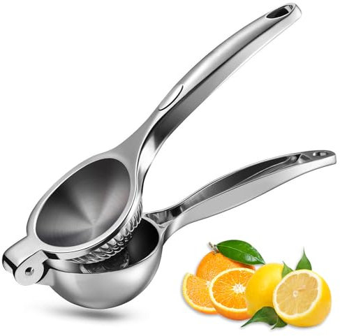 xiaowanwan Exprimidor Manual,Exprimidor de Naranjas Manual Acero Inoxidable,Exprimidor de Limones Manual para Cocina Restaurantes Bares (Grande)