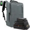 LOVEVOOK Rucksack Handgepäck, Abnehmbarer Reise Rucksack leicht mit Schuhfach, Wasserdichter Laptop Rucksack 17 Zoll Cabin max 55x40x20 Kofferrucksack für Flugzeug Urlaub Wandern, Dunkel-Grau