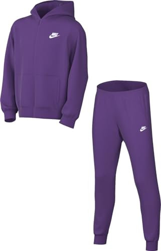 Nike Tuta unisex per bambini K Nsw Club Flc Fz Tracksuit, viola Cosmos/bianco, FD3114-599, M