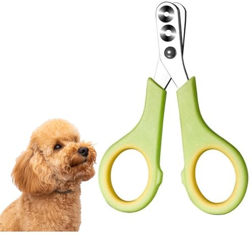 KUAINICE Effortless Pet Nail Clippers, Dog Cat Nail Clippers, Safe Cat Claw Cutters with Positioning Hole, Pets Trimmers Nail Clipper, Double Hole Round Hole Nail Clippers to Avoid Overcutting