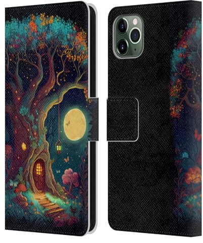 Head Case Designs Officially Licensed JK Stewart Tree With Small Door In Trunk Key Art Leather Wallet Case Compatible With Apple iPhone 11 Pro Max