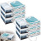 Clothes Clear Storage Bags with Zipper 6 Packs Clear Vinyl Zippered Storage Bags Blankets Storage Bags Dustproof Transparent Moving Totes Clear Storage Bags with Handle for Sweater(White)