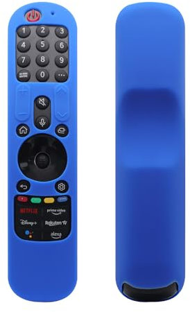 Funda Protectora de Silicona para Mando a Distancia Magic Remote Control para LG AN-MR21GC MR21N/21GA,SFunda Protectora para Mando a Distancia de TV con cordón de Seguridad (Azul)