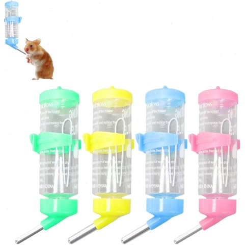 Bottiglie d'acqua per criceti da 125 ml, Bottiglia d'acqua sospesa per animali domestici Dispenser automatico di acqua per conigli antigoccia, Bottiglia d'acqua a gabbia creativa per