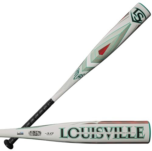 Louisville Slugger Unisex – Erwachsene 2025 Atlas USSSA Baseball Bat Baseballschläger, Weiß/Blaugrün/Rot, 31/21 oz