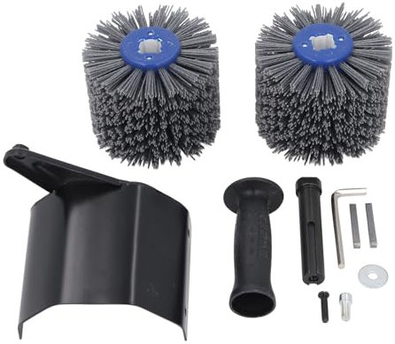 Wire Drawing Polishing Machine Accessories, 80 Grit Angle Grinder Burnishing Polishing Machine Attachment, Ideal for Grinding Stainless Steel Wood Metal Plastic M14