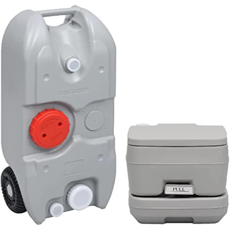 XGWKCNV Outdoor Recreation Portable Camping Toilet and Water Tank Set Camping & Hiking