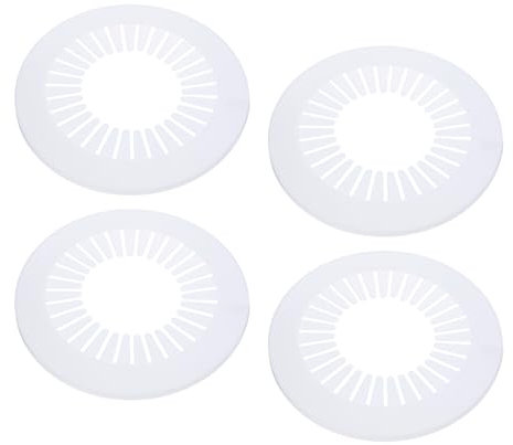 PATIKIL Rohrabdeckung Rohrmanschette Dekoration für 2,95-4,53 (75-115mm), 4 Stück Flansch Wasserrohr PP Kunststoff Armaturen-Abdeckung Rosetten für Heizkörperrohre Wandrohrrohr, Weiß