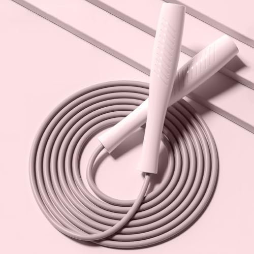 Skipping Ropes Kids, Adjustable Children Jump Rope with ABS Handles and PVC Rope for Child Student Toddler (Pink)