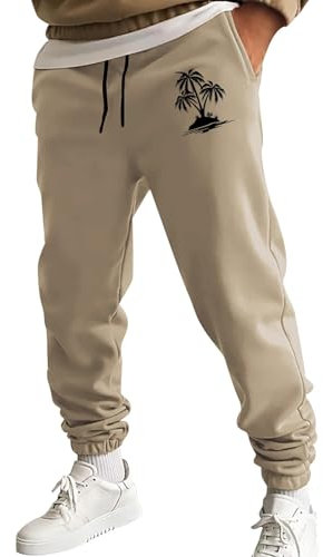 Jogginghose Herren Sweatpants Herren Graue Jogginghose Herren Trainingshose Jogginghose Mit Reißverschluss Herren Gefütterte Jogginghose Herren Baumwolle Anzughose Herren Schwarz(#C Khaki,3XL)