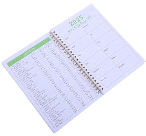 HAPINARY Monatsplaner Tages Und Wochenplaner Notizbuch Mit Fester Einband Agenda Für Arbeit Und Studium Kalenderplaner Mit Spiralbindung Terminbücher Für Organisation