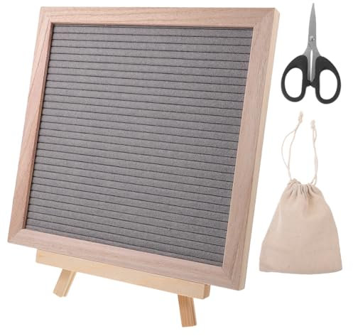 Uonlytech 1 Satz Brief-Anschlagbrett Wohnkultur erste Brieftafel aus schwarzem Filz Nachrichtenzeichen Letterboard-Schilder Brief-Message-Board Brieftafeln selber machen gefühlt Grau