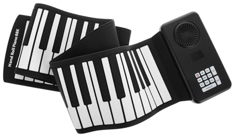 TOYZFRIENDY Key Foldable Silicone Roll Up Piano Keyboard with Built-in Speaker Battery Operated Portable Electronic Keyboard for Travel Beginners and Music Practice
