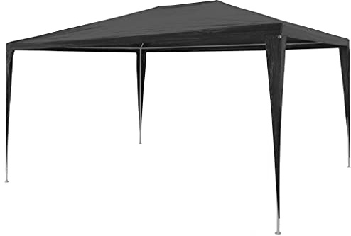 HETFTJN Partyzelt 3x4 m Anthrazit Gartenpavillon mit robustem Stahlrahmen wasserabweisend für Grill Event Shelter und Camping