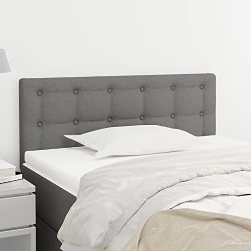 Ziaphsol Kopfteil Dunkelgrau 80x5x78/88 cm Stoff, Höhenverstellbar, Robustes Polster-Bettkopfteil aus Polyestergewebe, für Schlafzimmer, Einzelbett