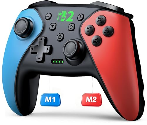 BEBONCOOL HOTS Switch 2 Controller, Compatible with Switch 2/Switch/Lite/OLED/Android/iOS/PC,Wireless Pro Controller with 6-Axis Precise Motion Control, Programmable, Vibration, Adjustable Turbo