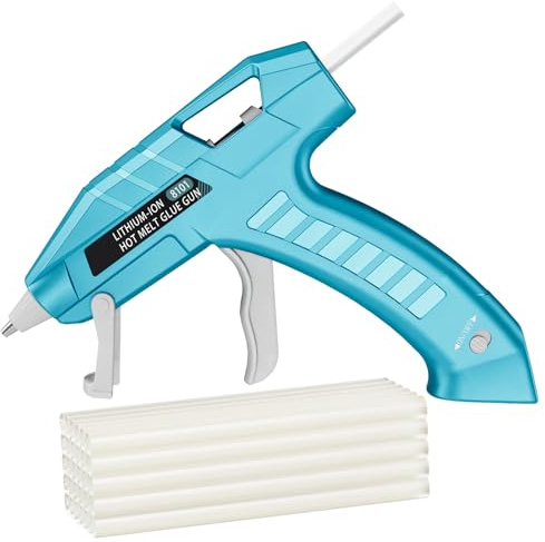 NailHsing 20W Cordless Hot Glue Gun Fast Heating 7mm Sticks Set with 30 PCS Glue Sticks and Type-C Charger, for DIY&Arts&Crafts,Home Repair