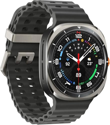 Samsung Galaxy Watch Ultra (2025), AI Smart Watch, Marine Band, Titanium Casing, Cushion Design, Quick Button, 47mm, LTE, Titanium Silver,