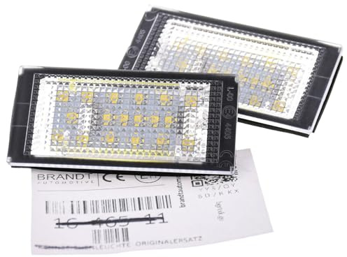 BRANDT AUTOMOTIVE Kennzeichenleuchten LED kompatibel mit Bmw E46 vor Facelift Coupe auch M3 1998-2003 Kennzeichenbeleuchtung
