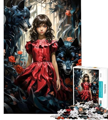Jigsaw Puzzles for Adults 1000 Pieces Little Red Riding Hood Puzzle for Adults DIY Toys Staycation Kill Time Great Gifts for Gaming (Size 38x52cm)