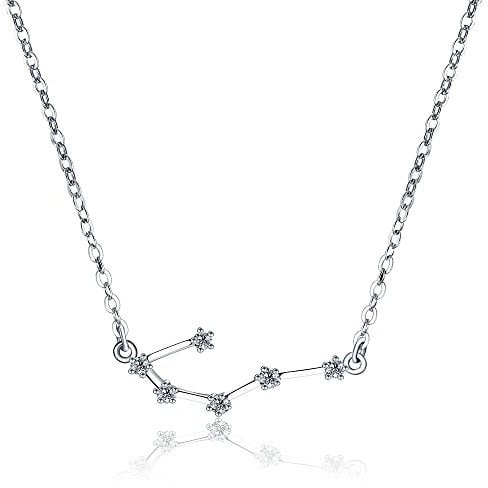 H.ZBRUJ Horoscope Astrology Pendant Necklace Cancer Zodiac Sign 925 Silver Constellation Choker for Women Best Friend Mother Wife Daughter Lover Girlfriend