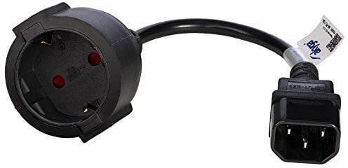 AKYGA AK-PC-10A - Cavo di alimentazione Schuko a 3 pin, IEC C14/EU CEE 7/4, 15 cm, colore: Nero