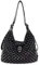 Rivet Skull Handtasche Damen PU Tote Schultertasche Crossbody Punk Hip Hop Schwarz Tote börse, Schwarz (Schwarzer Totenkopf), EinheitsgröÃŸe