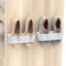 Yocice Schuhregal zur Wandmontage, 2 Stück, mit Klebestreifen zum Aufhängen, aus Kunststoff, Schuh-Organizer, Tür-Schuhaufhänger (SM03-White-2)