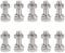 sourcing map M6 x 20mm Hex Head Screws Bolts, Nuts, Flat & Lock Washers Kits, 304 Stainless Steel Fully Thread Hexagon Bolts 10 Sets